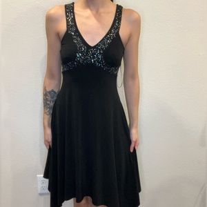 Y2K Whimsical goth PIA black dress